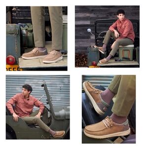 Hey Dude Paul Loafers Tan Shoes Size 8M